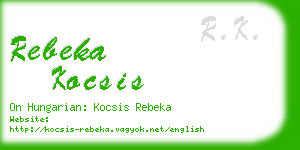 rebeka kocsis business card